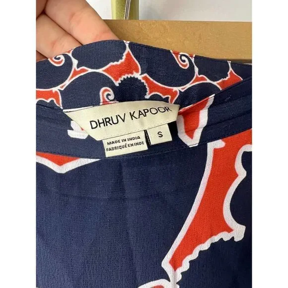 SOLD Anthropologie Dhruv Kapoor Swirled Abstract Midi Skirt Sz. S - Picture 6 of 10